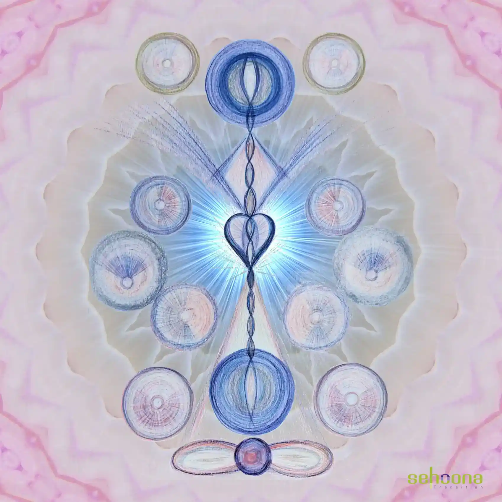 Sehoona-tekening van de lichttempel van Vega